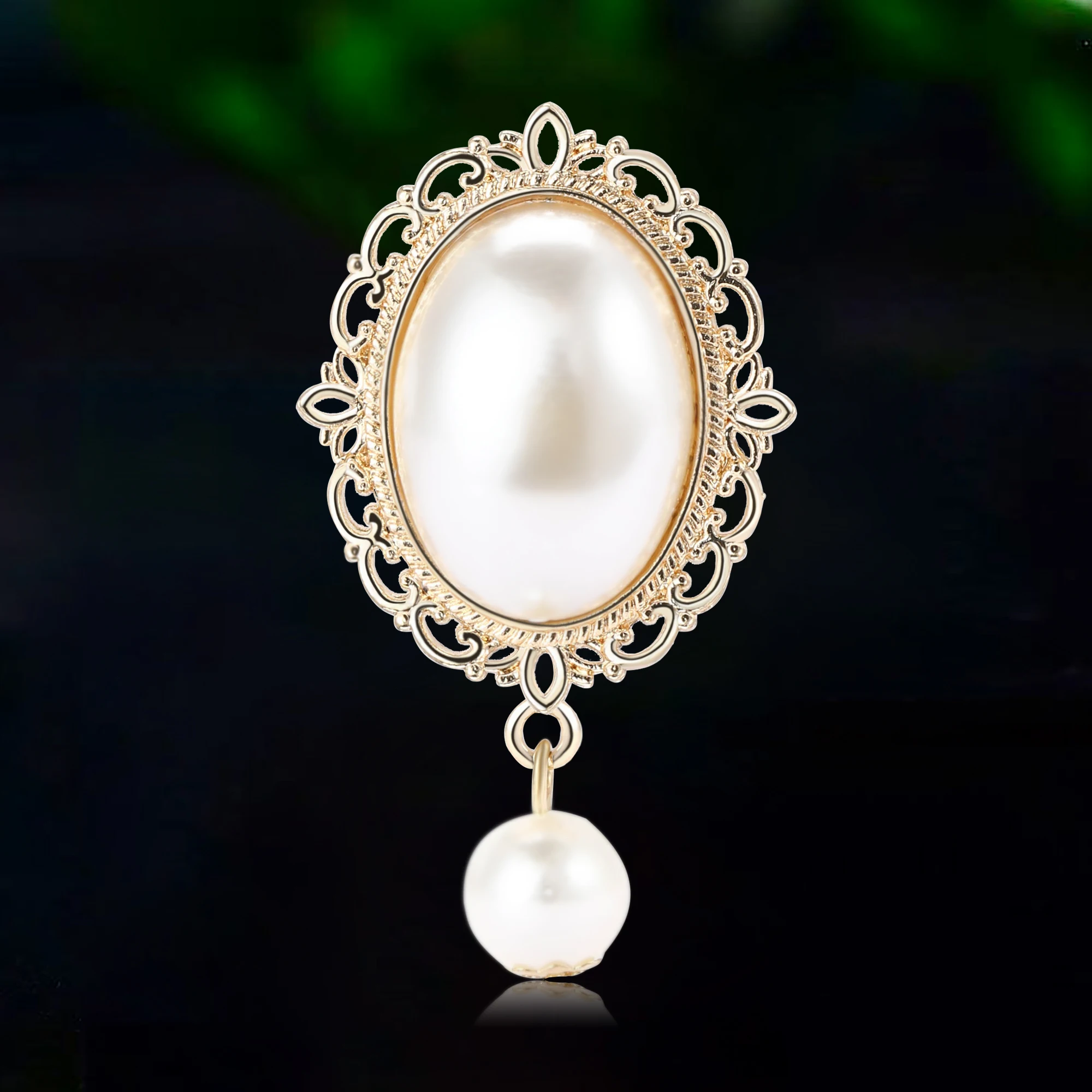 Vintage Fashion Events - Bros Barok Oval Mutiara Antik untuk