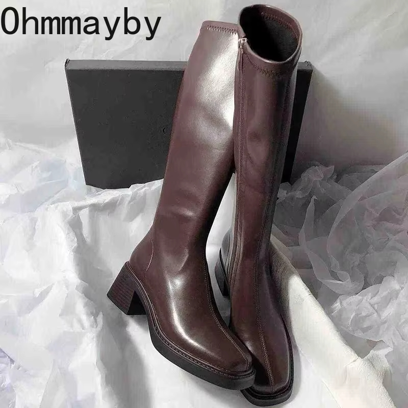 Vintage Fashion Boots - Sepatu bot hak tebal wanita, sepatu