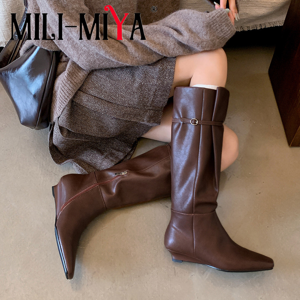 Vintage Fashion Boots - Sepatu Boots Wanita MILI-MIYA Kulit Asli