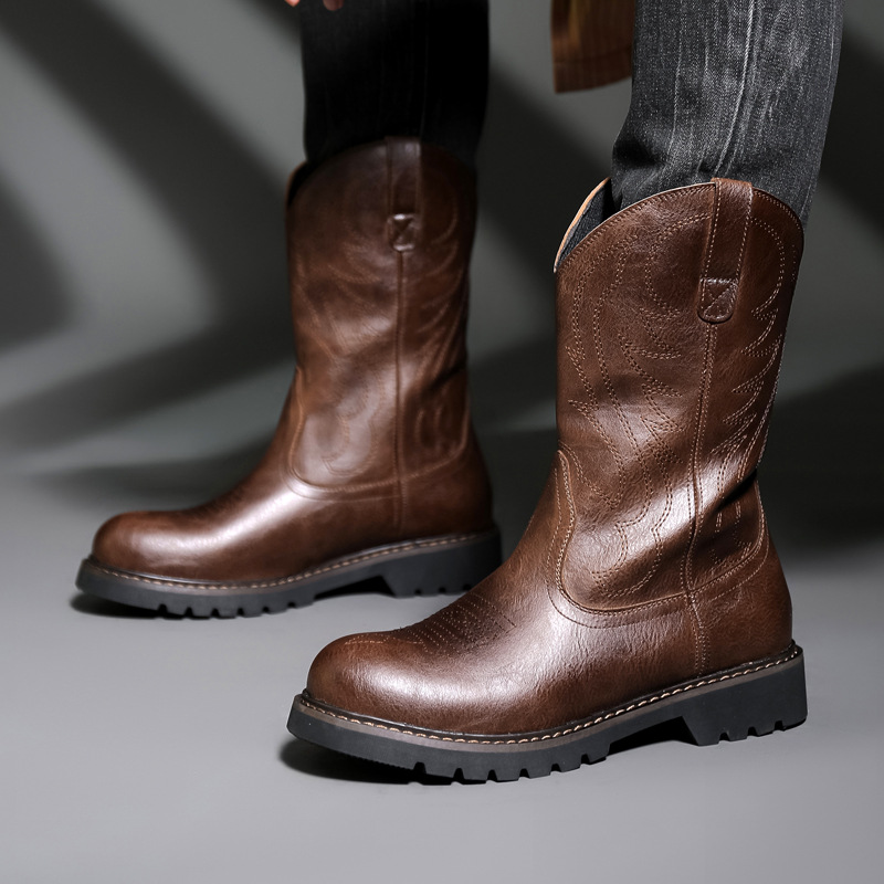 Vintage Fashion Boots - Sepatu Bot Koboi Pria Fashion Sepatu