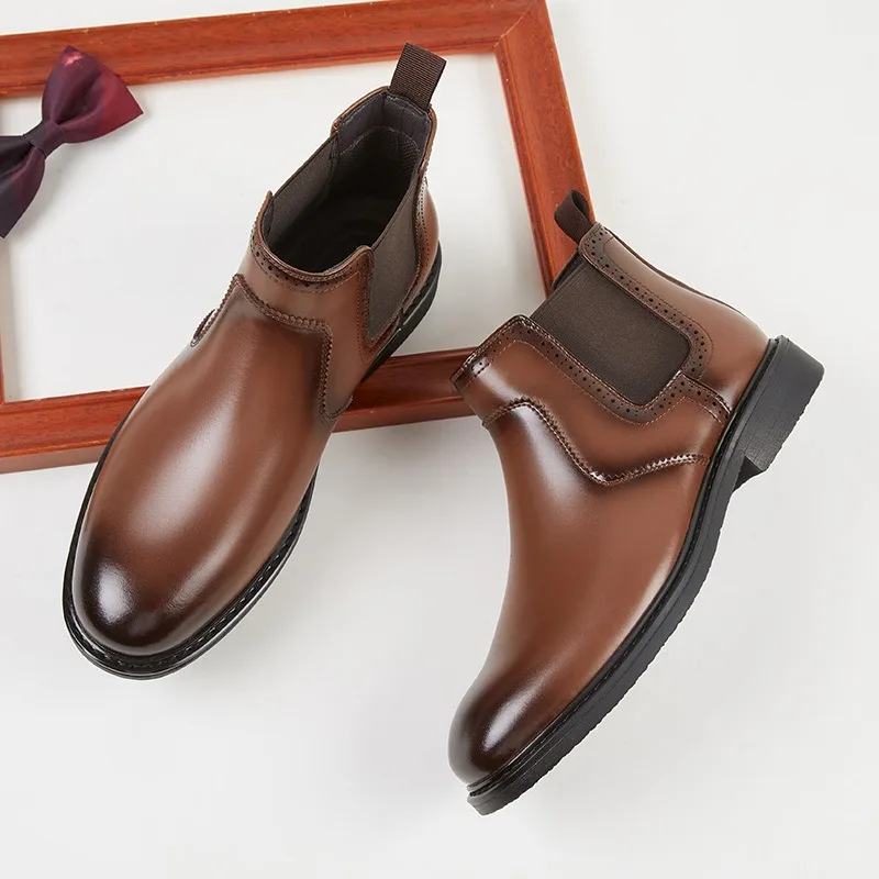 Vintage Fashion Boots - Sepatu Oxford Kulit Pria Vintage Mewah