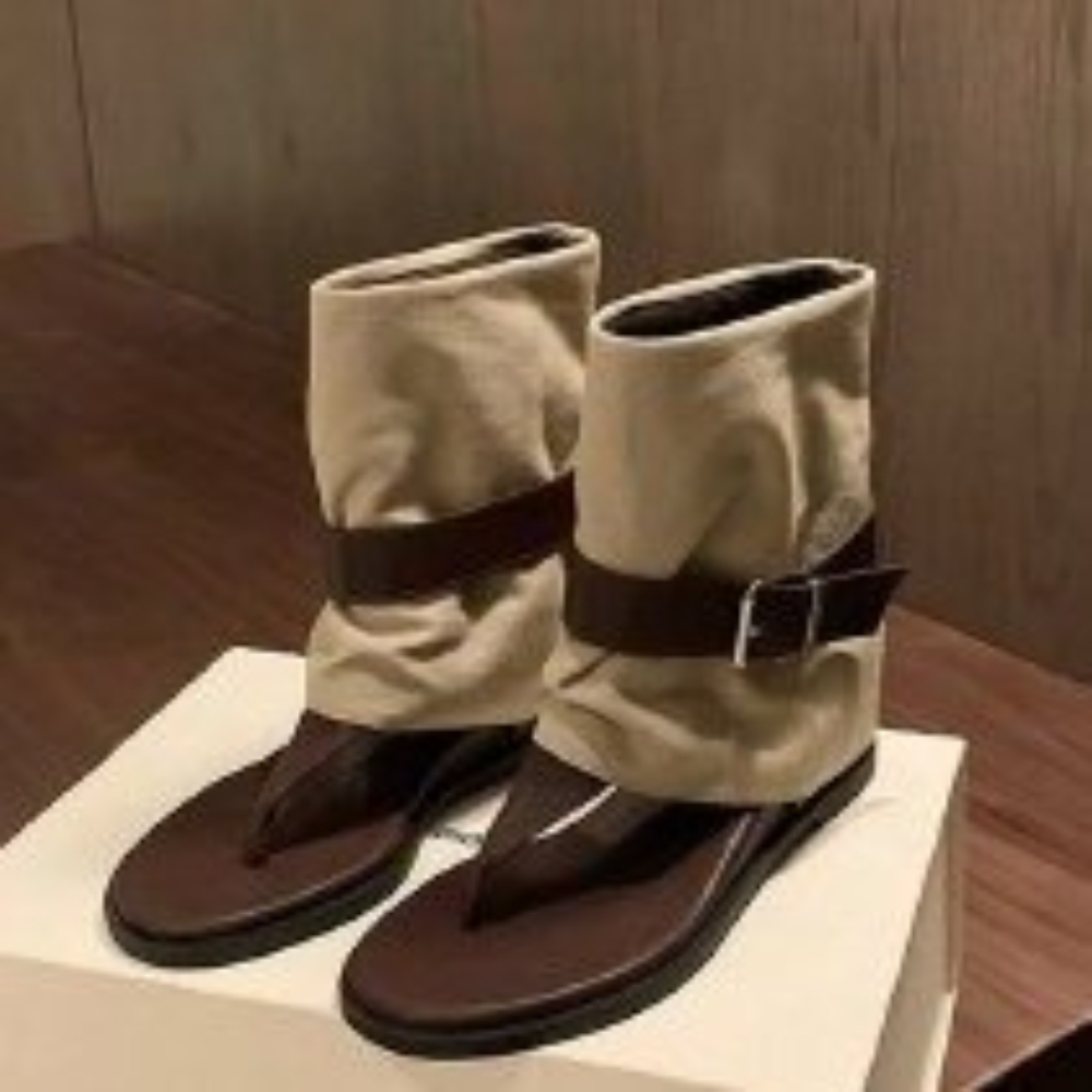 Vintage Fashion Heels - Sandal Vintage Warna-Warni dengan Cincin di