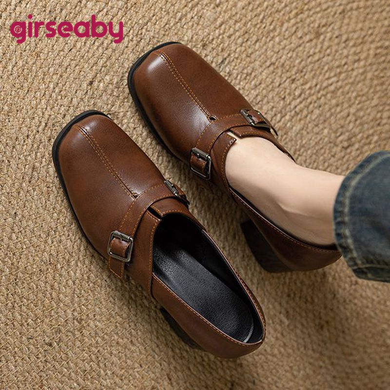 Vintage Fashion Designers - Girseaby Vintage Wanita Pompa Square Toe