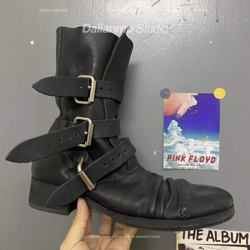 Sepatu Bot Kulit Asli Pria Mod - Vintage Fashion Boots ulasan dan harga
