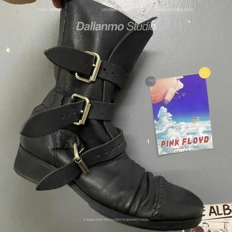Sepatu Bot Kulit Asli Pria Mod - Vintage Fashion Boots ulasan dan harga