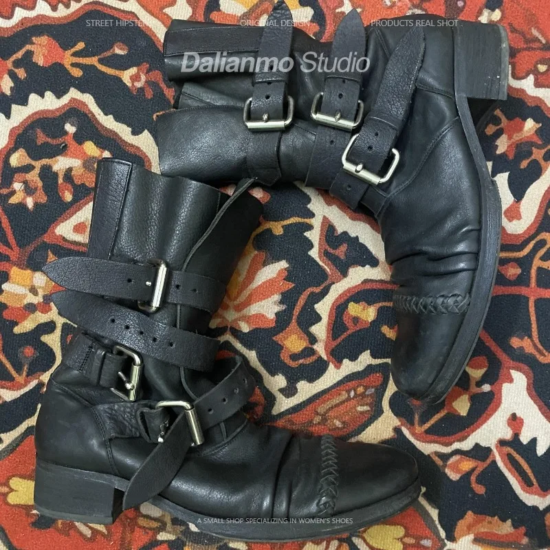 Sepatu Bot Kulit Asli Pria Mod - Vintage Fashion Boots ulasan dan harga