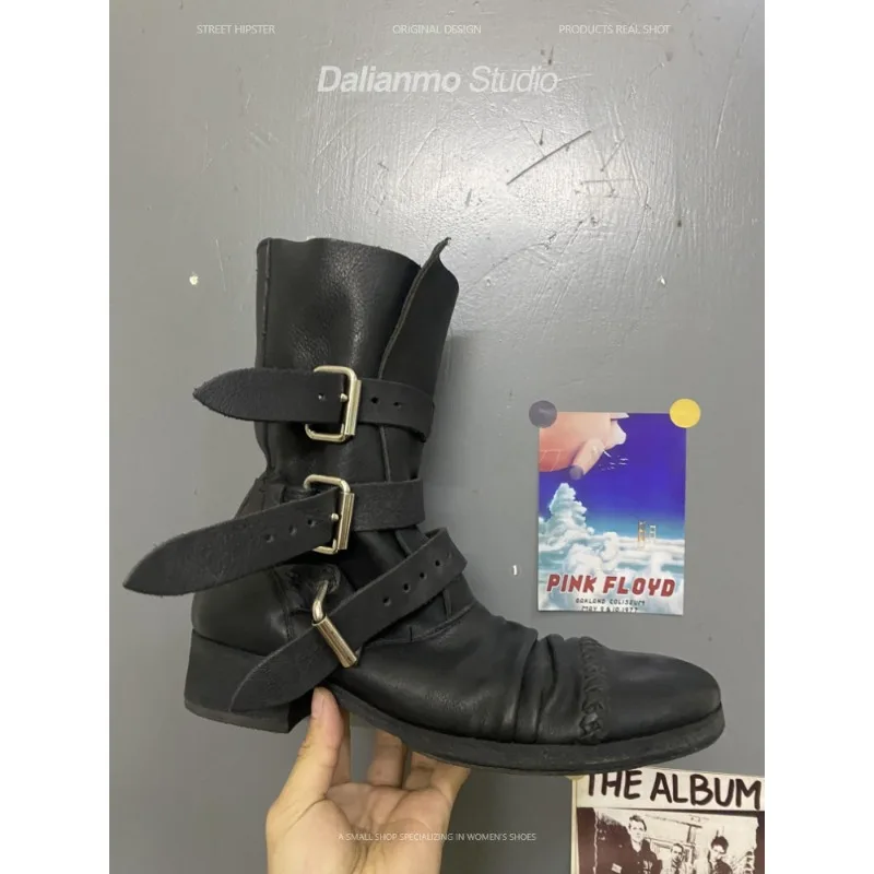 Sepatu Bot Kulit Asli Pria Mod - Vintage Fashion Boots ulasan dan harga