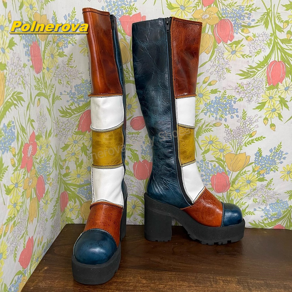 Sepatu Boots Kulit Wanita Retr - Vintage Fashion Heels ulasan dan harga