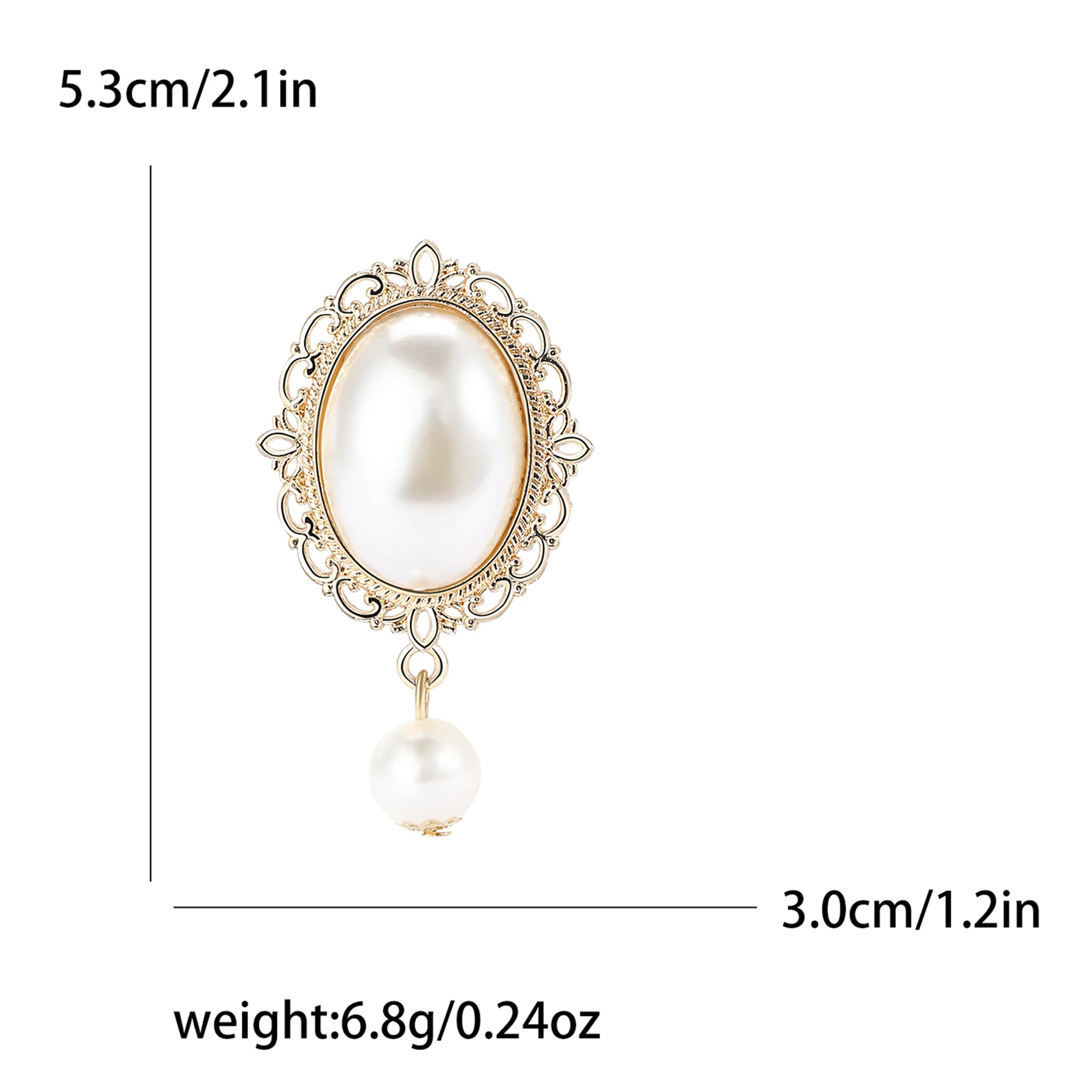 Bros Barok Oval Mutiara Antik  - Vintage Fashion Events ulasan dan harga