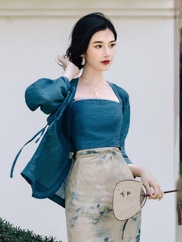 Set Rok Halter Tali Terbuka Mo - Vintage Fashion Years ulasan dan harga