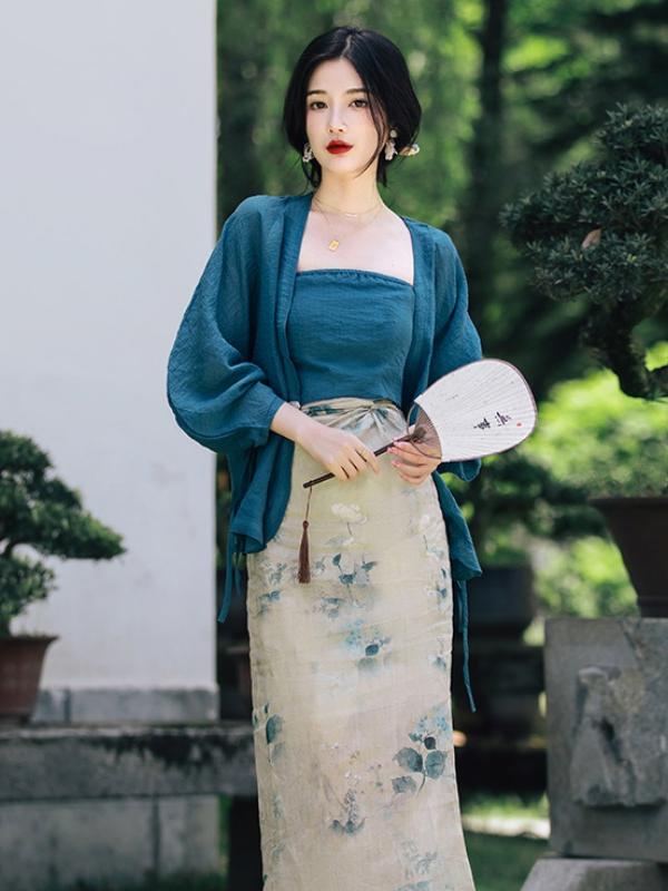 Set Rok Halter Tali Terbuka Mo - Vintage Fashion Years ulasan dan harga