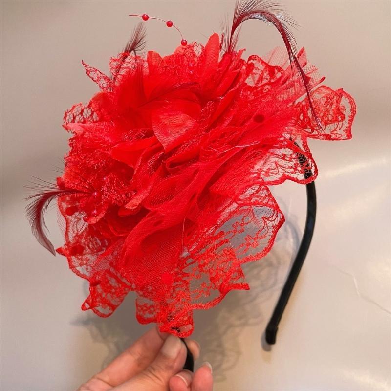 A52E Lace Bunga Rambut Rambut  - Vintage Fashion Events ulasan dan harga