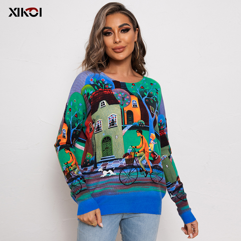 XIKOI 2022 Sweter Rajutan Wani - Vintage Fashion Years ulasan dan harga