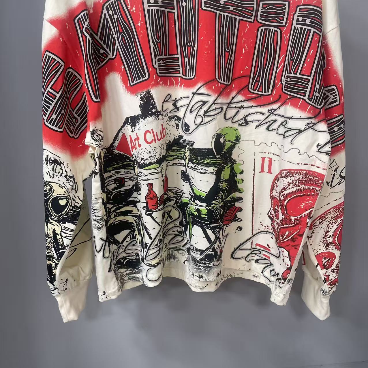 Kaos Lengan Panjang MIXED-EMOT - Vintage Fashion Designers ulasan dan harga