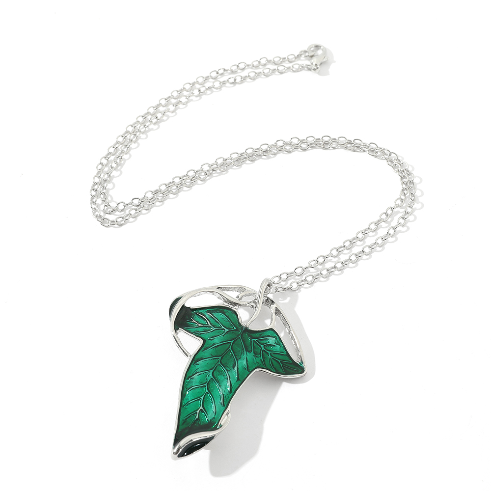 Kalung Liontin Daun Hijau Vint - Vintage Fashion Designers ulasan dan harga