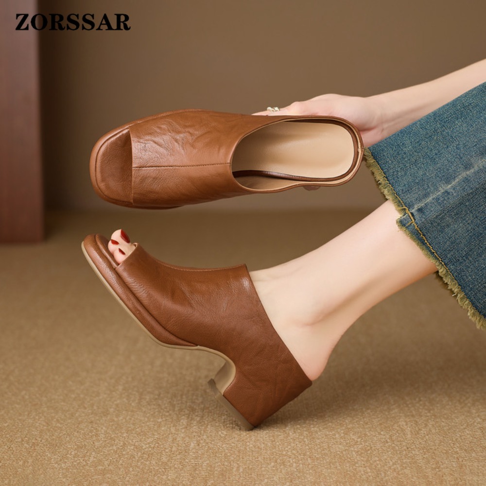 Sepatu Mules Wanita Vintage de - Vintage Fashion Heels ulasan dan harga