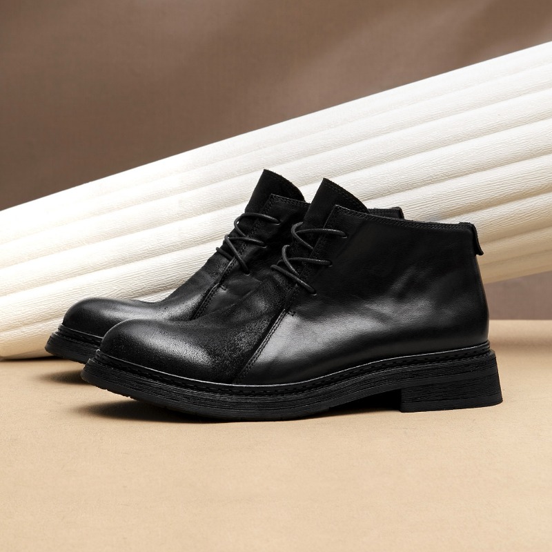 Sepatu Bot Kulit Asli Pria Vin - Vintage Fashion Boots ulasan dan harga