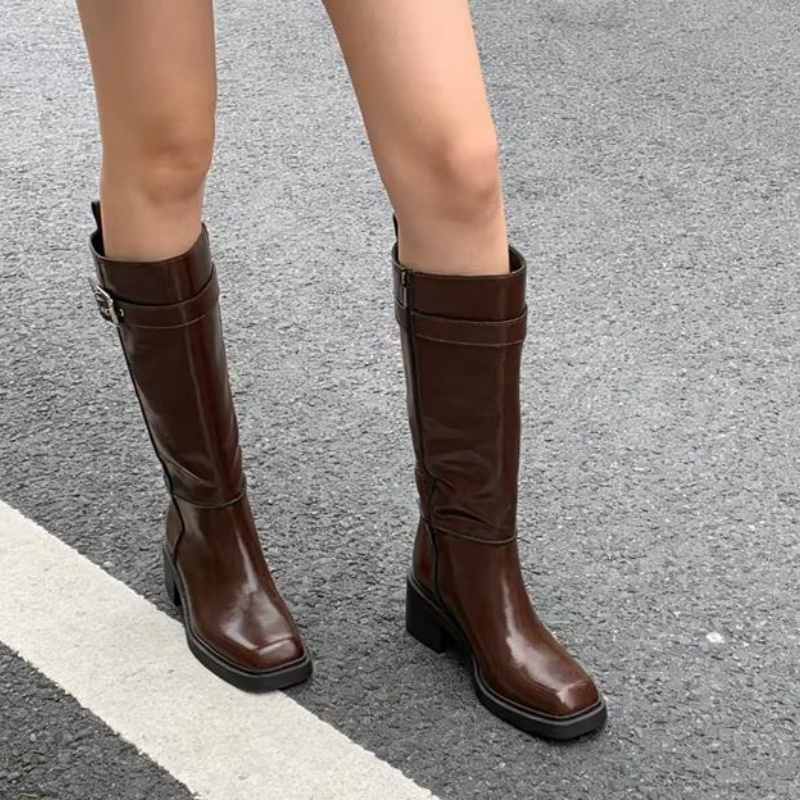 Sepatu Bot Setinggi Lutut Warn - Vintage Fashion Designers ulasan dan harga