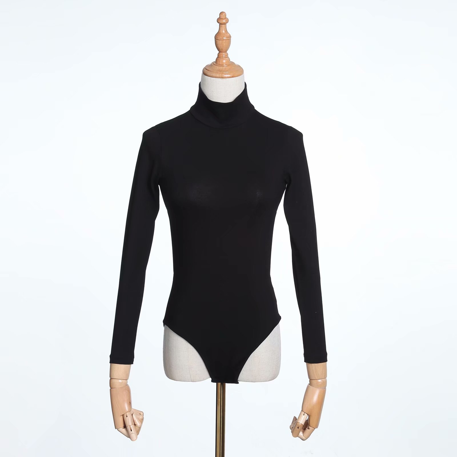 Bodysuit Hitam Leher Kura-kura - Vintage Fashion Years ulasan dan harga