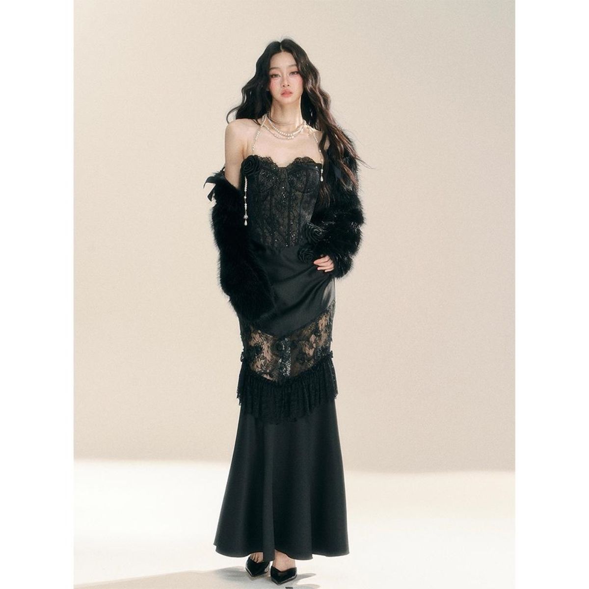 Gaun Renda Y2k Grunge Gotik Vi - Vintage Fashion Designers ulasan dan harga