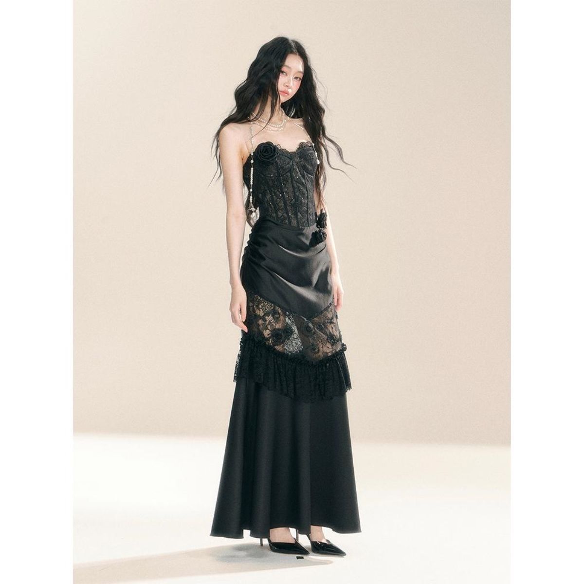 Gaun Renda Y2k Grunge Gotik Vi - Vintage Fashion Designers ulasan dan harga