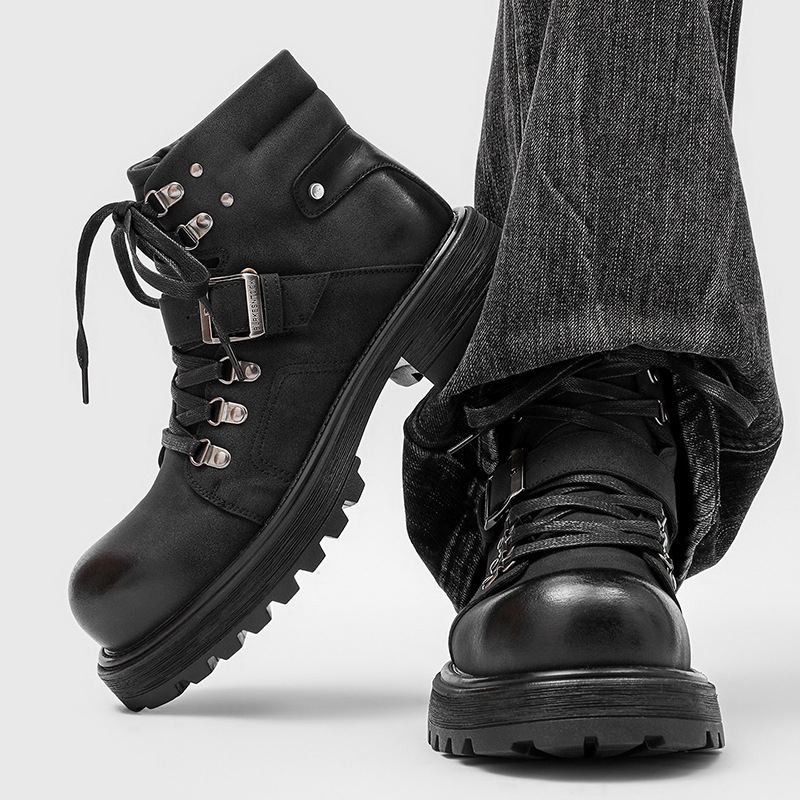 Sepatu Bot Kulit Pria Bermerek - Vintage Fashion Boots ulasan dan harga