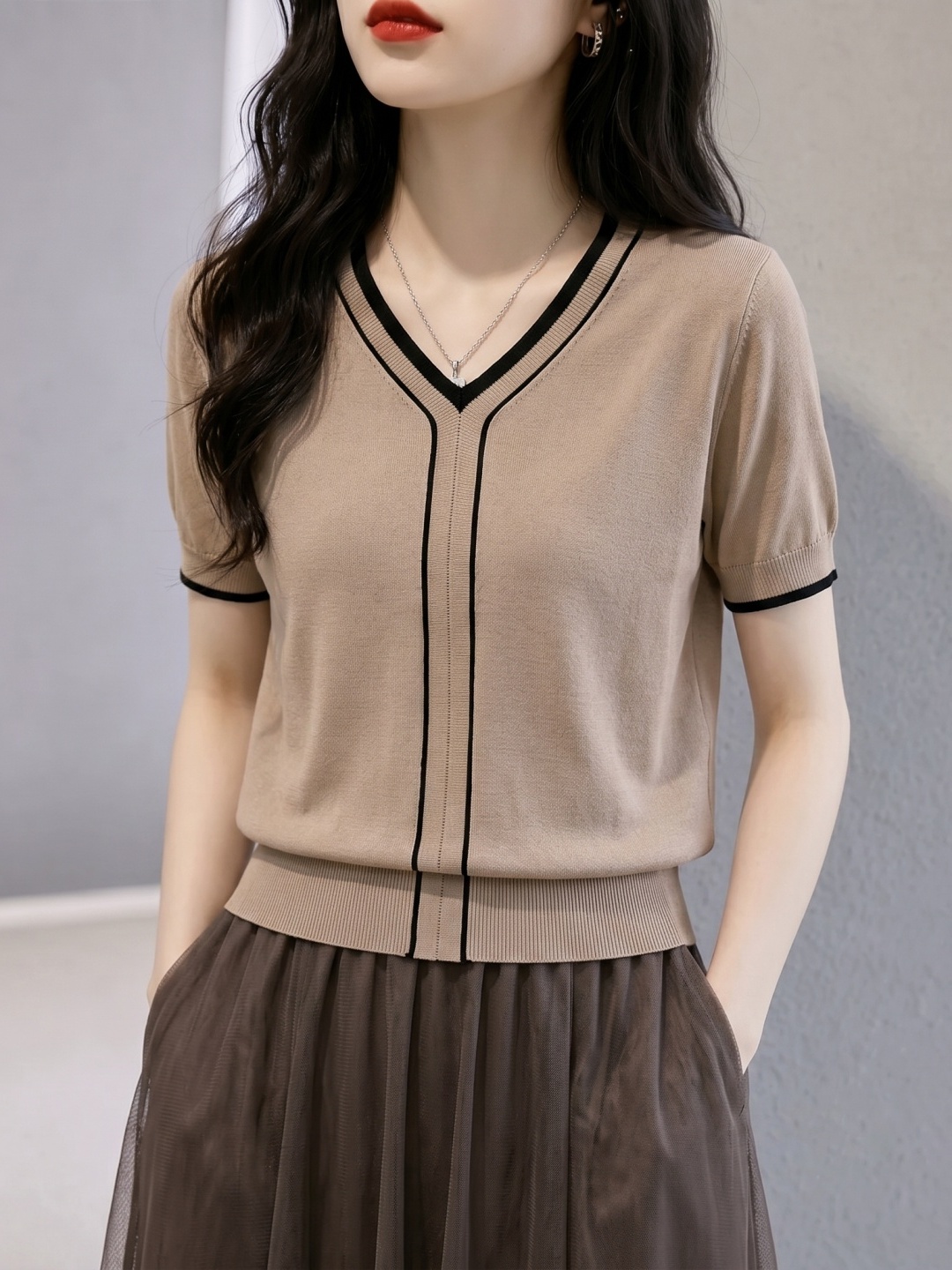 Atasan Rajut Sutra Es Gaya Kor - Vintage Fashion Years ulasan dan harga