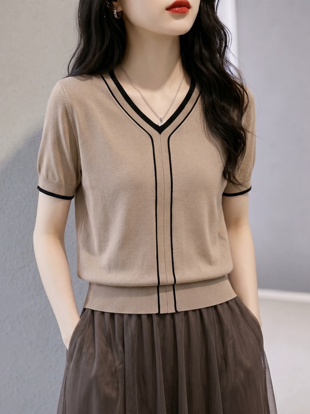 Atasan Rajut Sutra Es Gaya Kor - Vintage Fashion Years ulasan dan harga