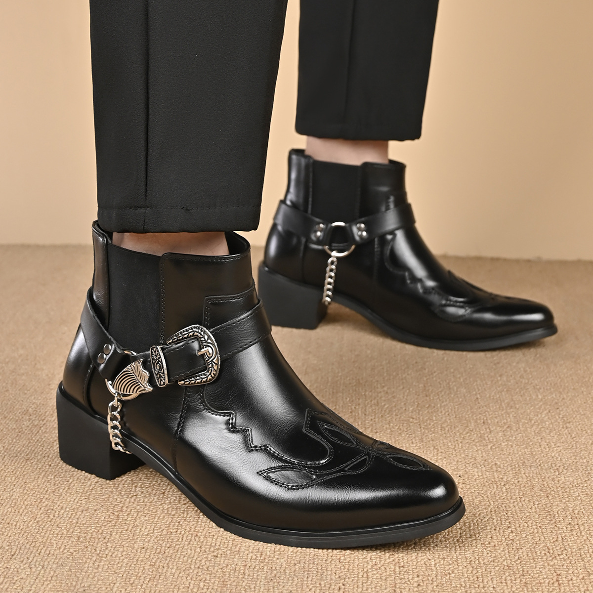 Sepatu Boots Kulit Vintage Pri - Vintage Fashion Designers ulasan dan harga